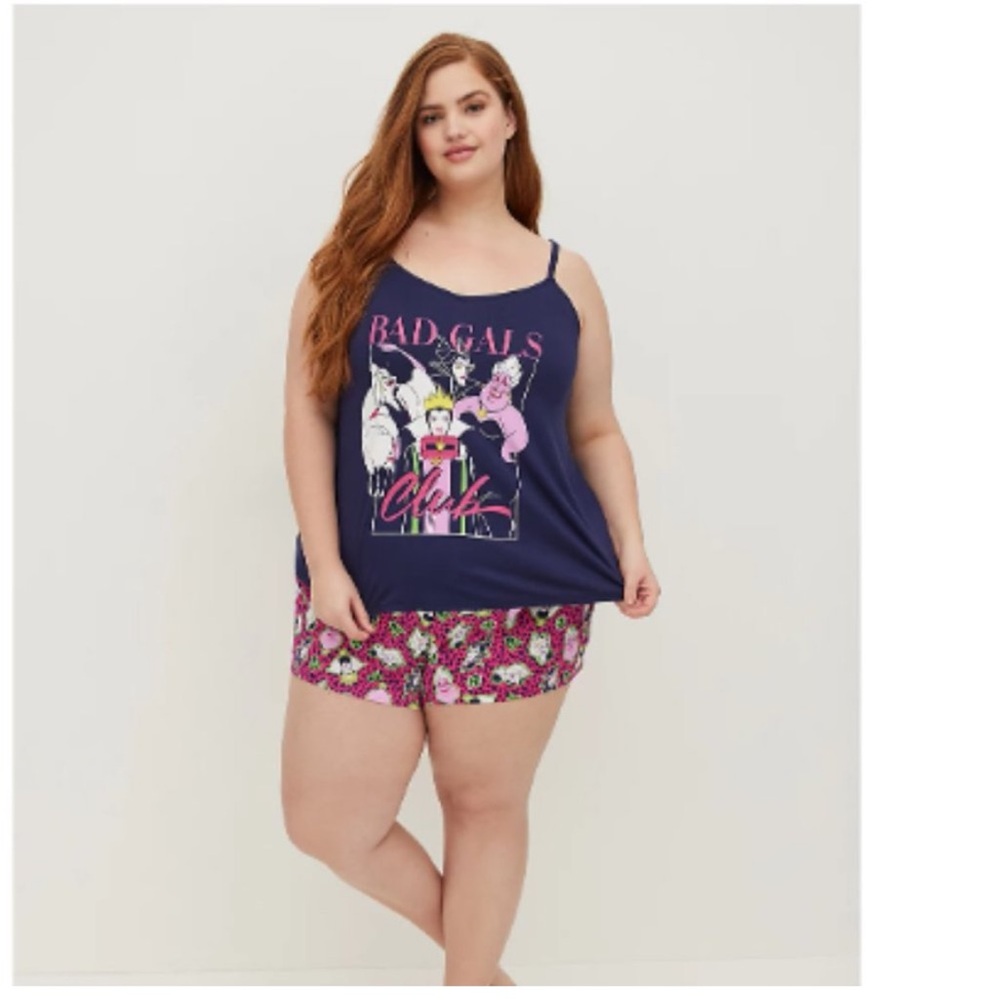 Torrid Disney Bad Gals Club shorts and tank sleep set
